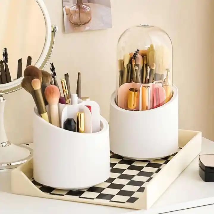 360° Rotating Cosmetic Brush Storage Box