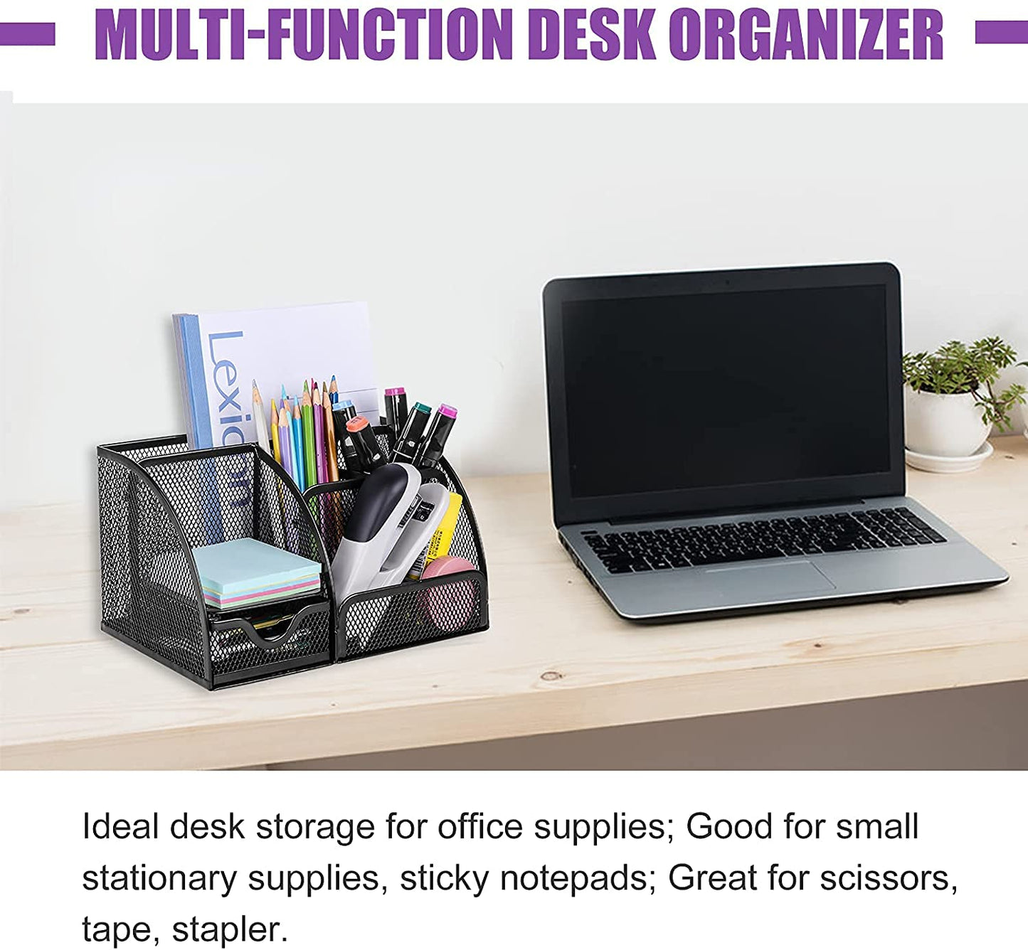 Metal Mesh Pen and Pencil Stationary Storage Tidy Desk Organizer