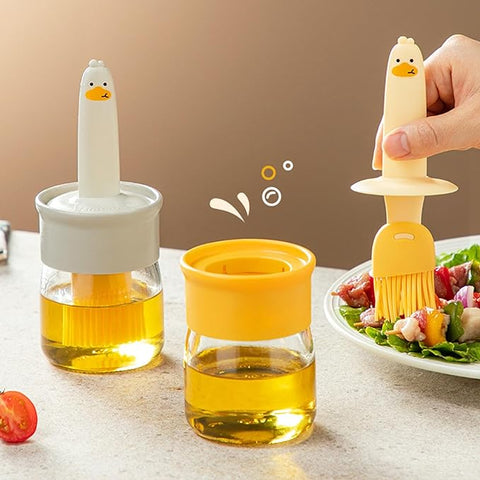 Silicone Oil Bottle Set With Brush